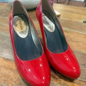 Kenzie Red Patent Pointed-Toe Pumps